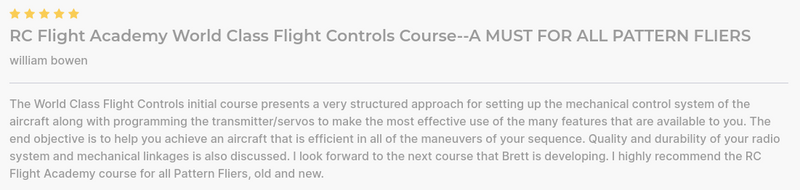 World Class Flight Controls Online Course